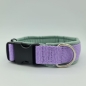 Preview: Halsband Flieder und Salbei, gepolstert & verstellbar